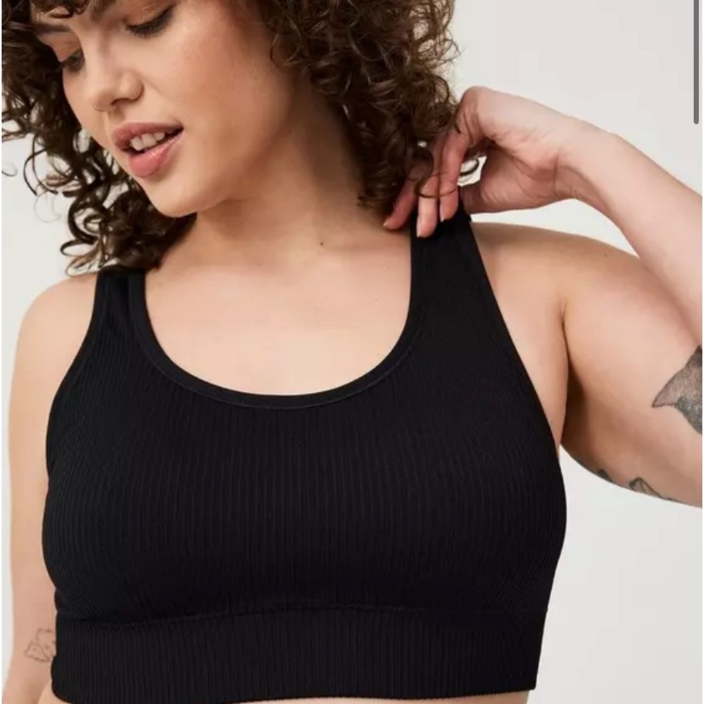 Like NEW Torrid Black Ribbed Women's Bralette